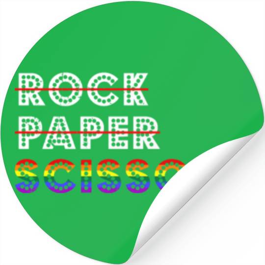 Rock Paper Scissors LGBT For Lesbians Lesbian Gay Stickers