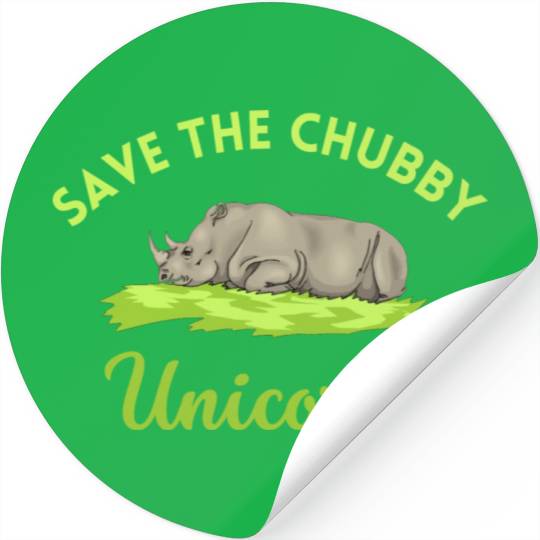 Save The Chubby Rhinos Save The Rhinos Sleeping Stickers
