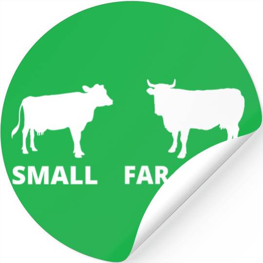 Small Cow Far Away Stickers Funny Father Ted Dougal