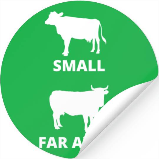 Small Cow Far Away Stickers Funny Father Ted Dougal