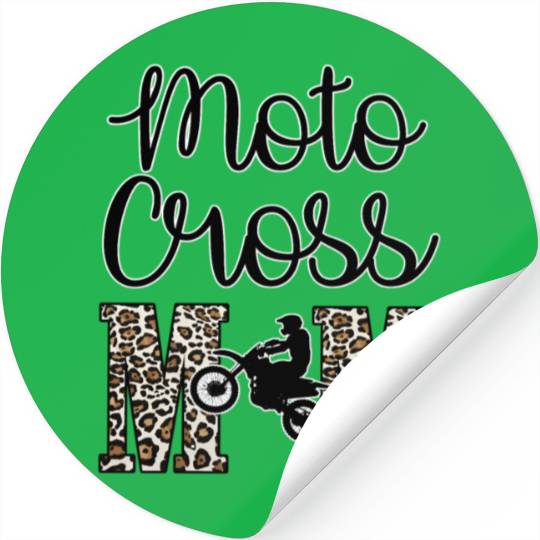 Moto X Motocross Mama Mom Racing Dirtbike Race Day Stickers