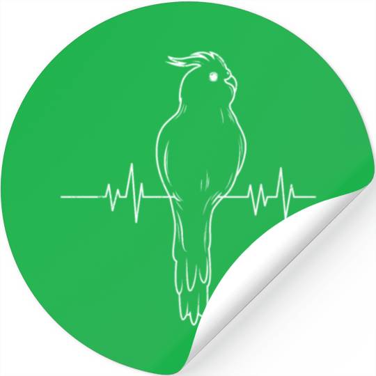 Cockatiel Heart Beat Parakeet Bird owners Stickers