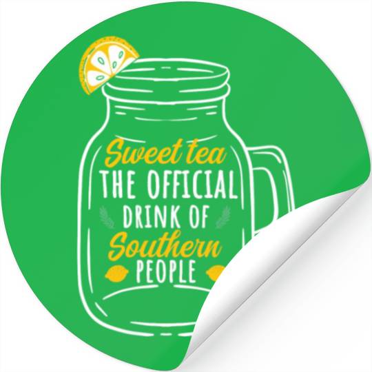 Sweet Tea Glass Outfit Southern People Stickers