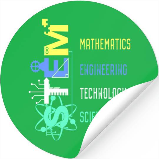 Stem Teacher Science Technology Engineer Math Stickers