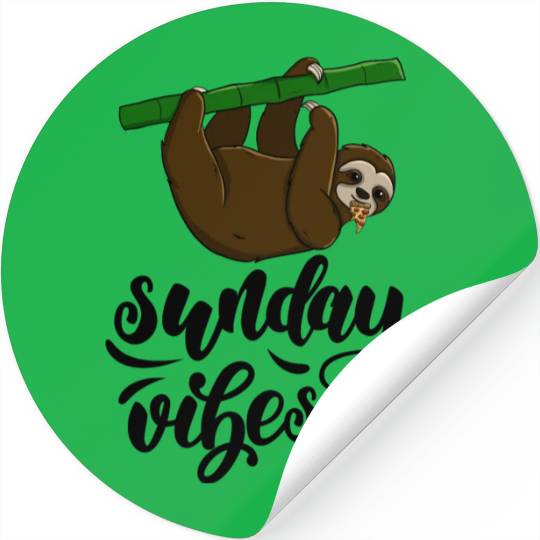 Sunday Vibes Sloth Stickers