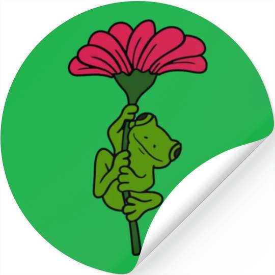 Flower Frog Stickers