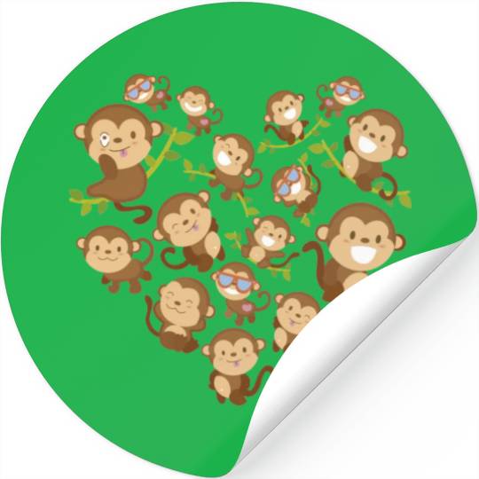 chimpanzee monkey Stickers