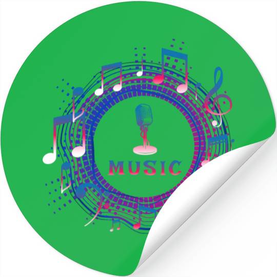 microphone for music performance Stickers