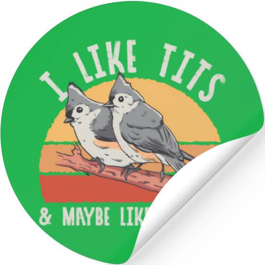 Bird Watcher Retro Vintage Tit Stickers