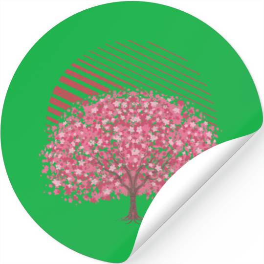 cherry blossom tree gift Japanese Sakura Stickers