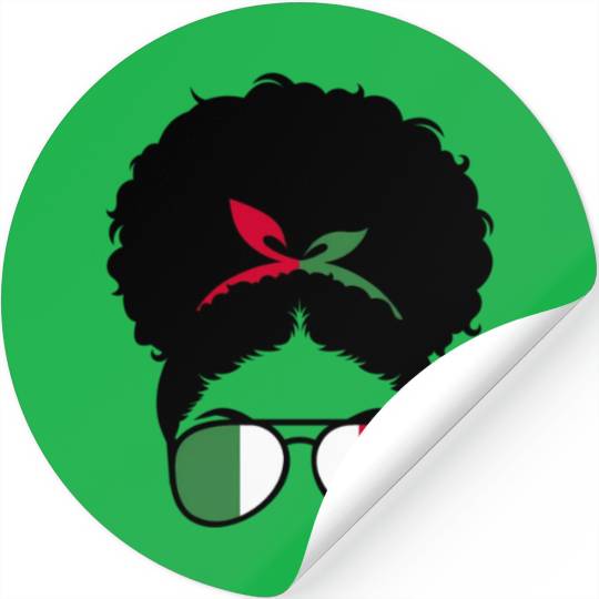 Proud Italian Roots Mothers Day Italy Afro Stickers
