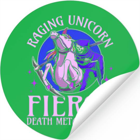 Goth Rock Satan Unicorn Festivals Death Metal Stickers