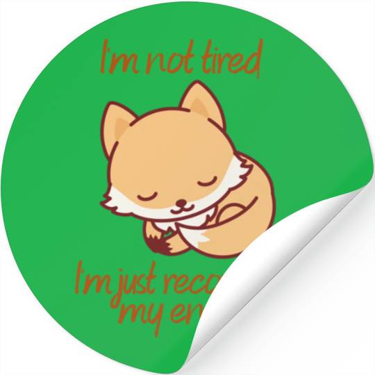Tired Fox Stickers