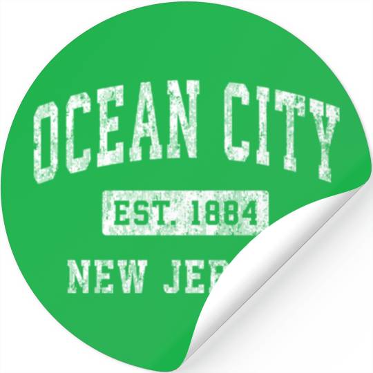 Ocean City New Jersey Nj Established Sports Stickers