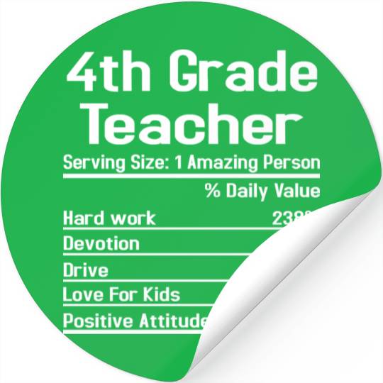 4th Grade Teacher Stickers