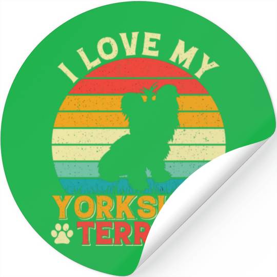 I love my yorkshire terrier Stickers