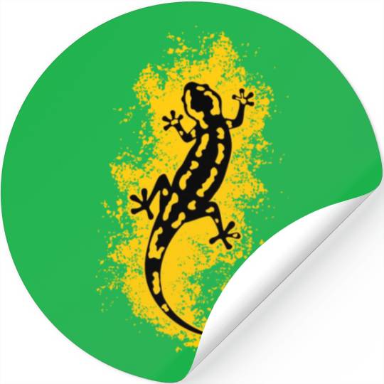 Fire salamander animal. Stickers