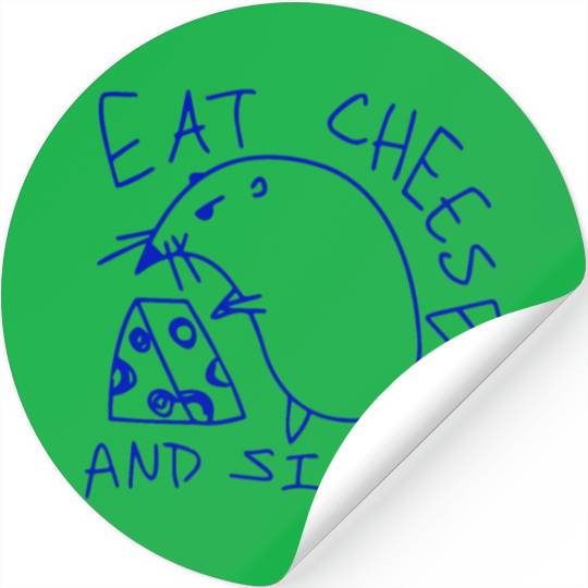Eat cheese and sin Stickers