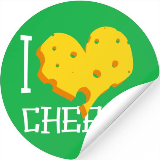 I Love Cheese Stickers