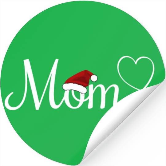 I Love Mom Cute Mom Christmas Stickers