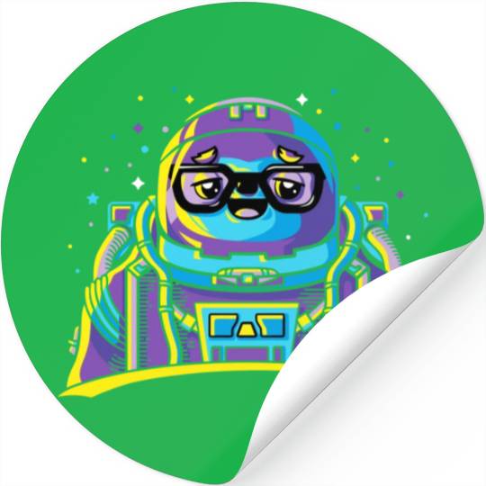 Astro Sloth Stickers