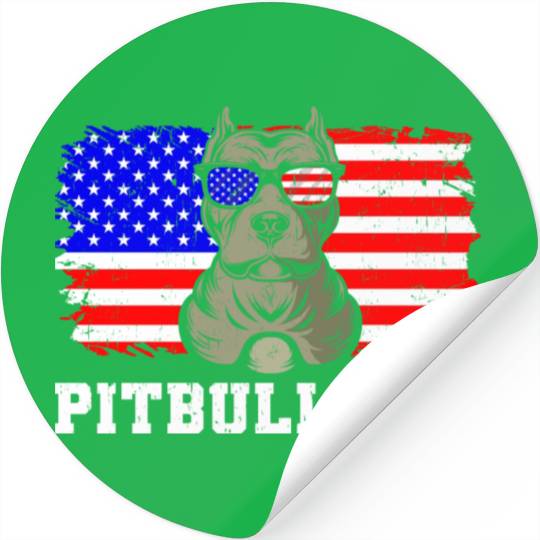 Pitbull Dad Stickers
