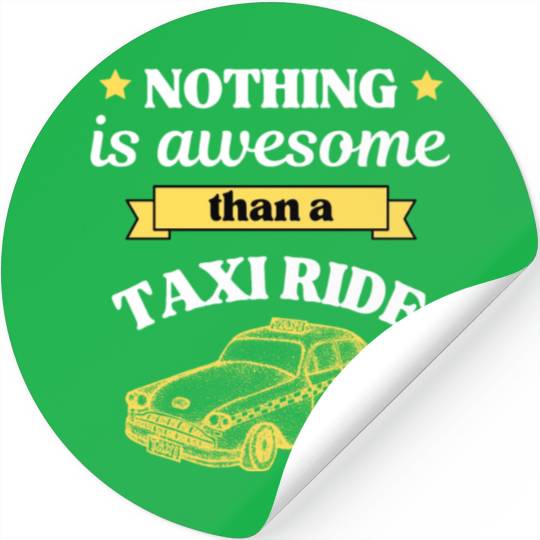 Taxi Ride Old Car Lover Stickers