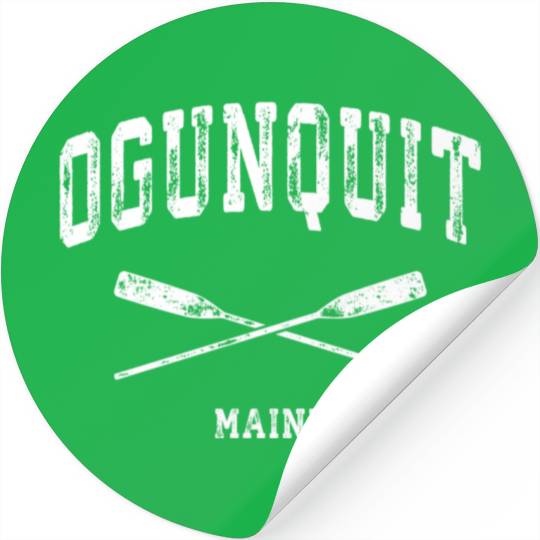 Ogunquit Maine Nautical Crossed Oars Stickers