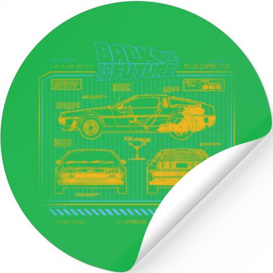 Back To The Future 35Th Anniversary Delorean Stickers