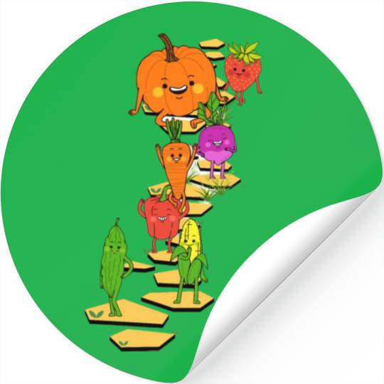 Farm Harvest Green Stickers- From Garden to barn
