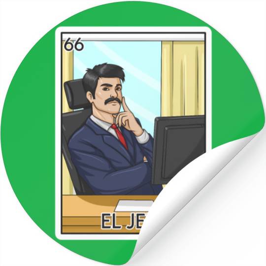 El Jefe The Boss Card Mecan Lottery The Chief Stickers