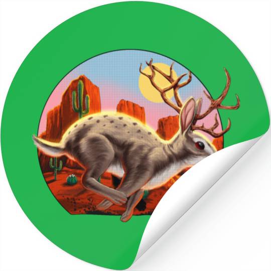 Jackalope Cryptid Rabbit Stickers