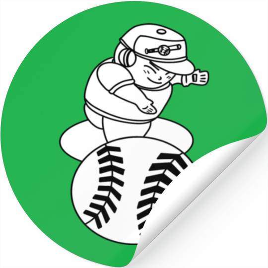 Kawaii Chibi Baseball Pitcher Stickers