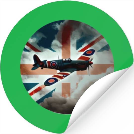 Spitfire Airplane Fighter Plane England UK Stickers