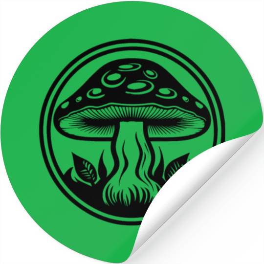 Mushroom Picker Fungi Forest Stickers