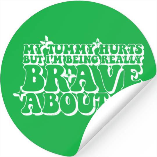 Tummy Ache Survivor My Tummy Hurts Funny Lactose Stickers