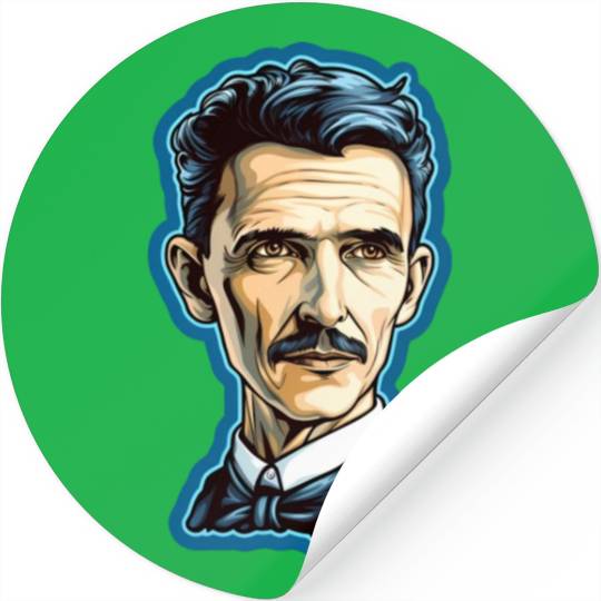 Nikola Tesla Physics Nerd Geek Stickers