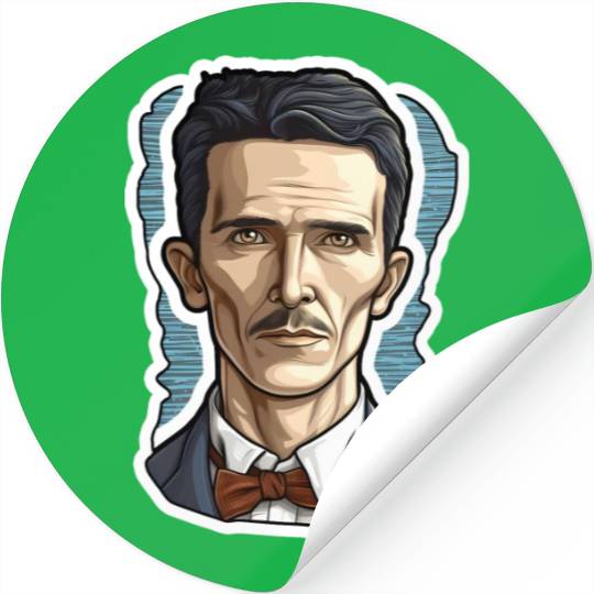 Nikola Tesla Physics Nerd Geek Stickers