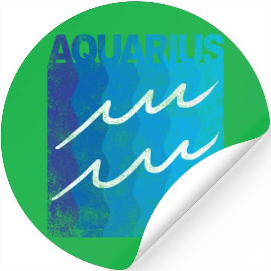 Zodiac Symbol Sign Aquarius Stickers