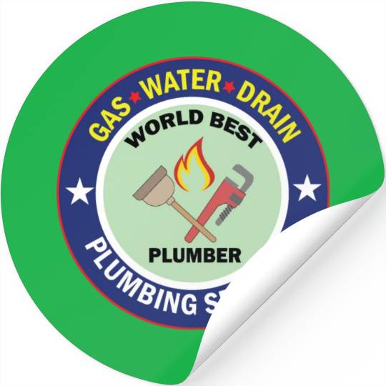 Plumber Gas Water Drain Services plumber sticker Stickers
