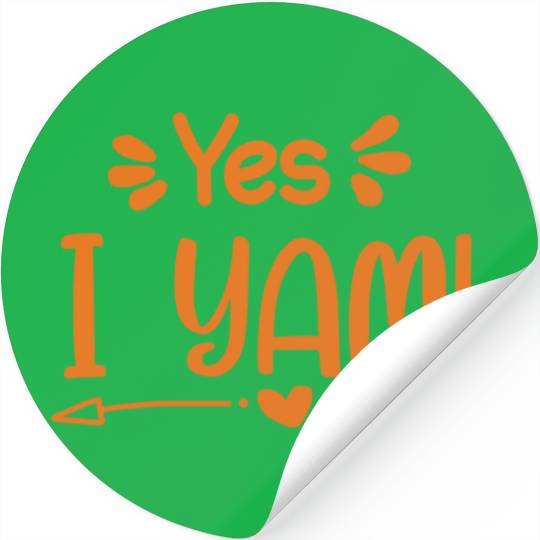Yes I Yam Thanksgiving Stickers