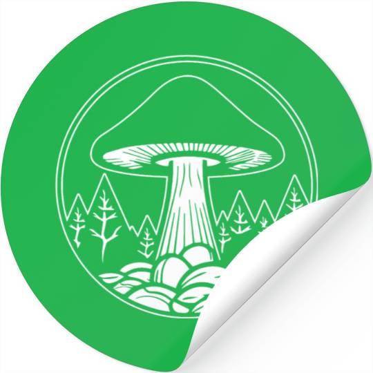 Mushroom Picker Fungi Forest Stickers