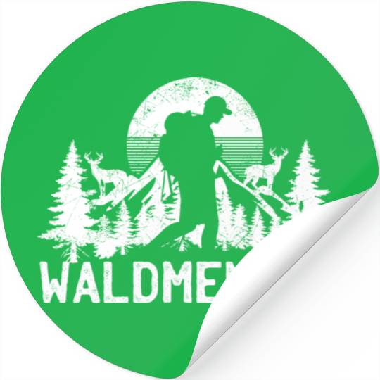 Forest Man Hiking Nature Lovers Stickers