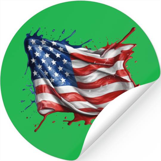 American Flag Stickers