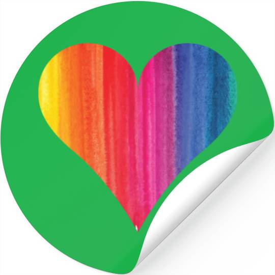 Rainbow Heart Lgbtq Gay Gay Stickers