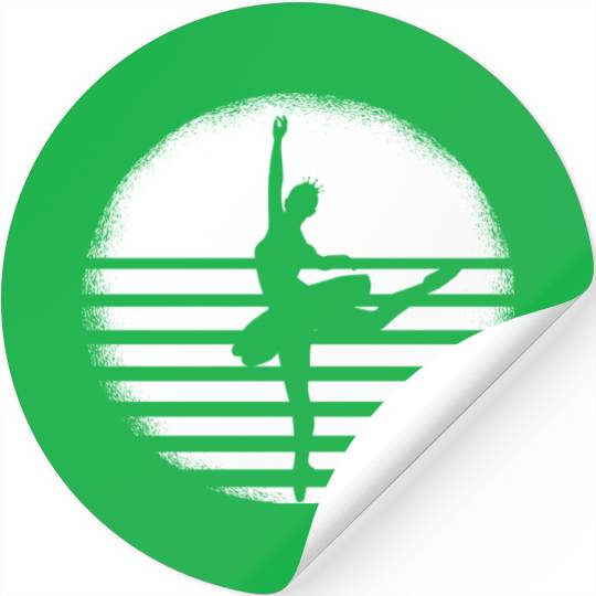 Ballet Ballerina Silhouette - Sunset Cut Stickers