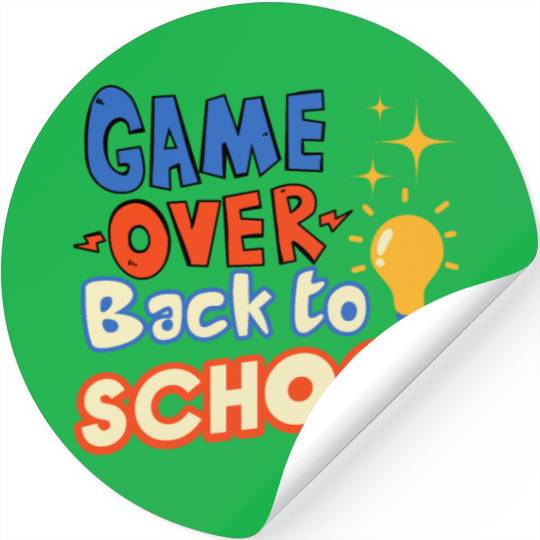 Game Over Back to School Stickers