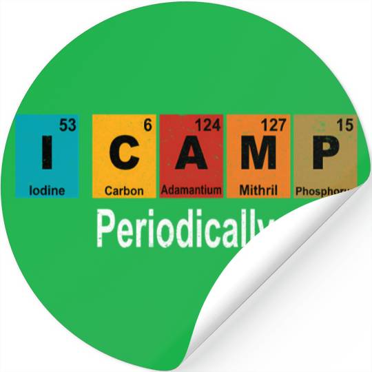 I Camp Periodically Camping Periodic Table Stickers