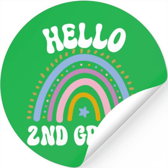 Hello 2nd grade, back to school Stickers
