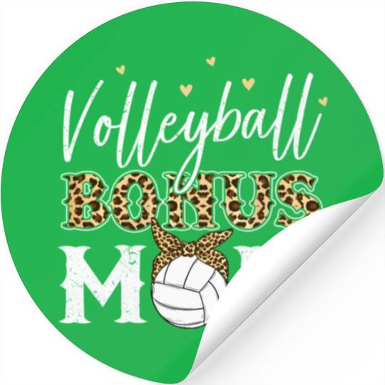 Volleyball Bonus Mom Step Mom Volleyball Mom Stickers